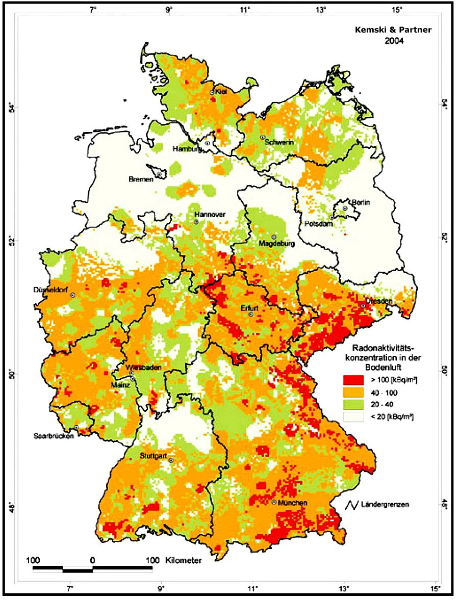 Radonkarte Deutschland